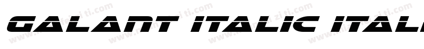 Galant Italic Italic字体转换